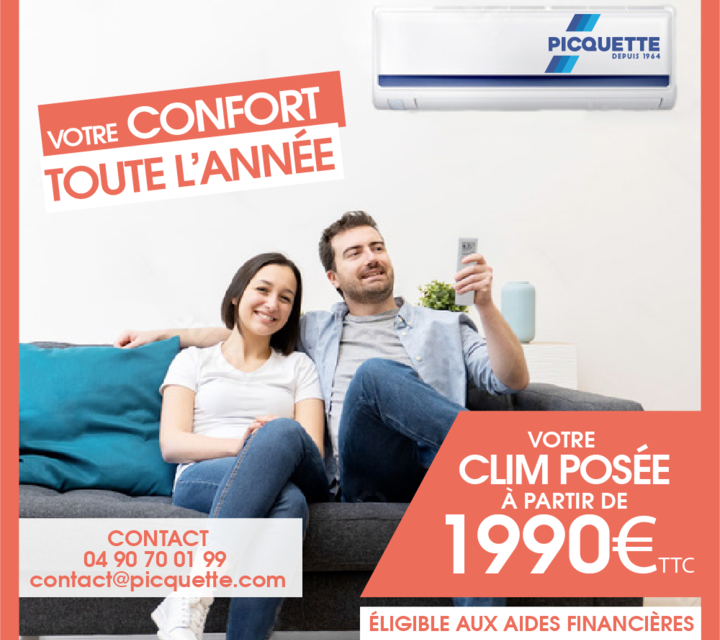 Votre clim posée pour 1990€TTC !